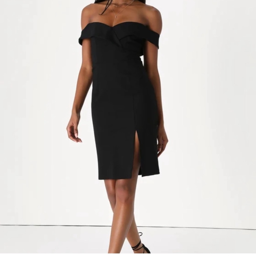 Lulu's Black Off-Shoulder Dress